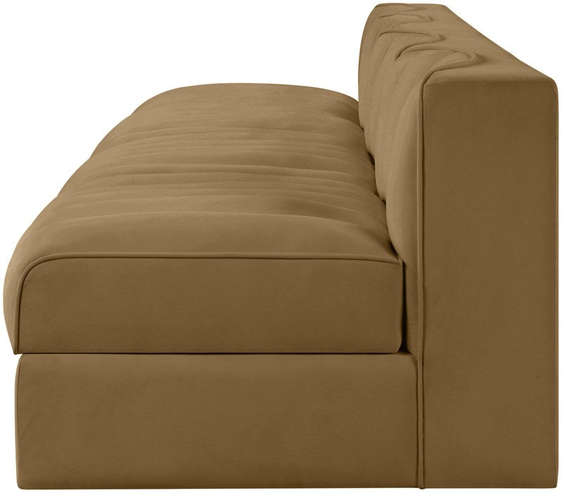 Meridian Furniture - Rummi Saddle Velvet Performance Fabric Upholstered 4pc. Sofa - 660Saddle-S116 - GreatFurnitureDeal