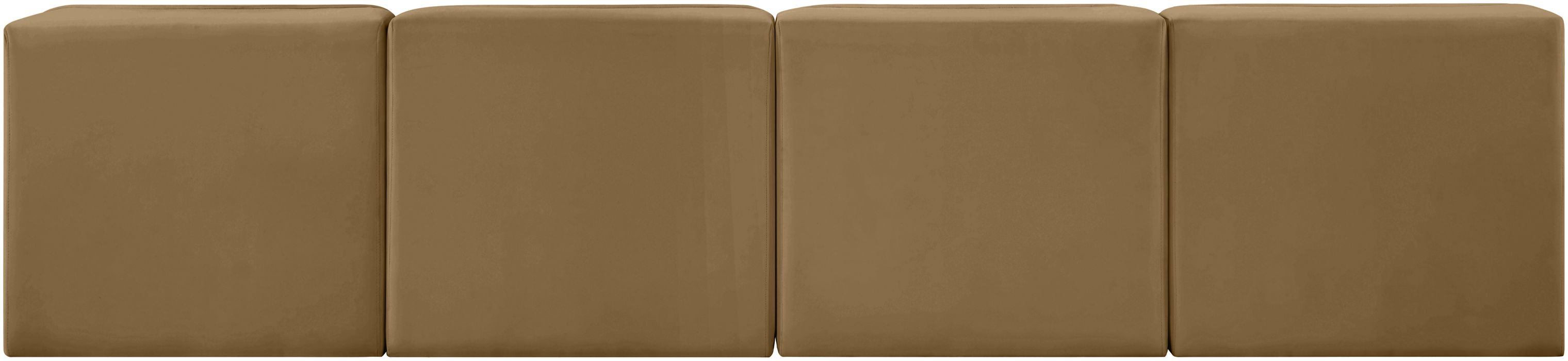 Meridian Furniture - Rummi Saddle Velvet Performance Fabric Upholstered 4pc. Sofa - 660Saddle-S116 - GreatFurnitureDeal