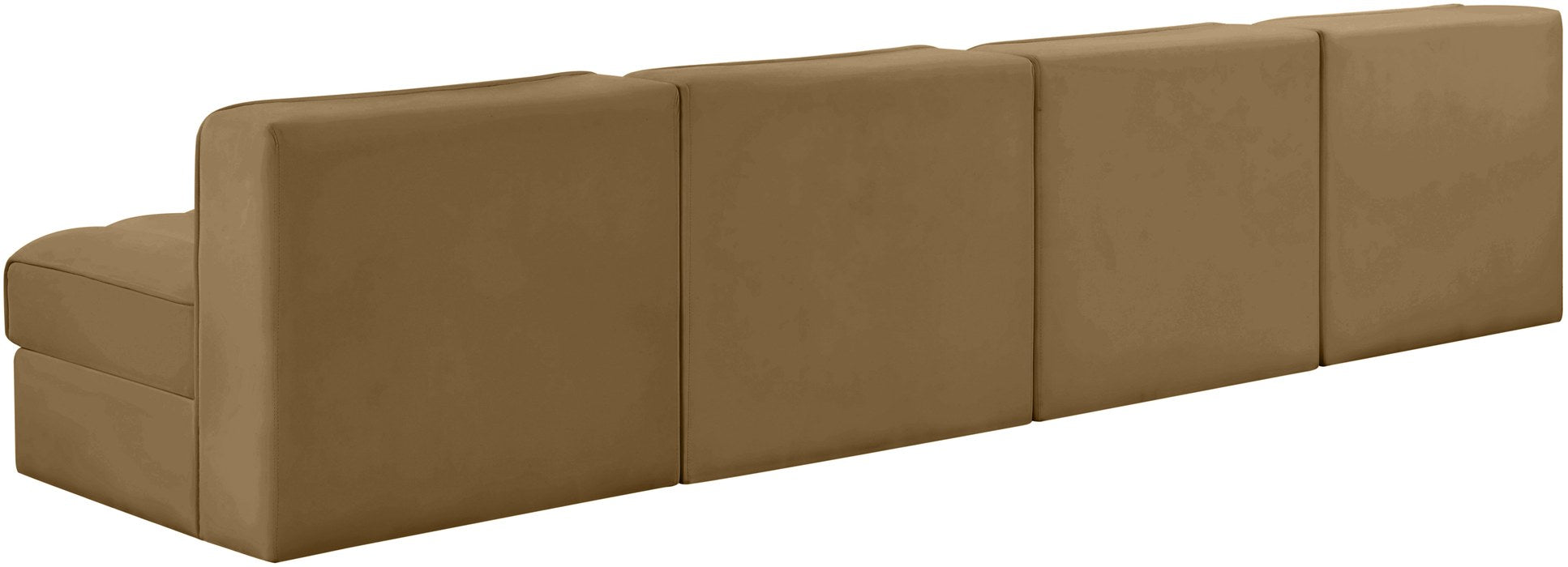 Meridian Furniture - Rummi Saddle Velvet Performance Fabric Upholstered 4pc. Sofa - 660Saddle-S116 - GreatFurnitureDeal