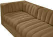 Meridian Furniture - Rummi Saddle Velvet Performance Fabric Upholstered 5pc. Sofa - 660Saddle-S155 - GreatFurnitureDeal