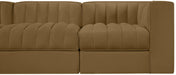 Meridian Furniture - Rummi Saddle Velvet Performance Fabric Upholstered 5pc. Sofa - 660Saddle-S155 - GreatFurnitureDeal