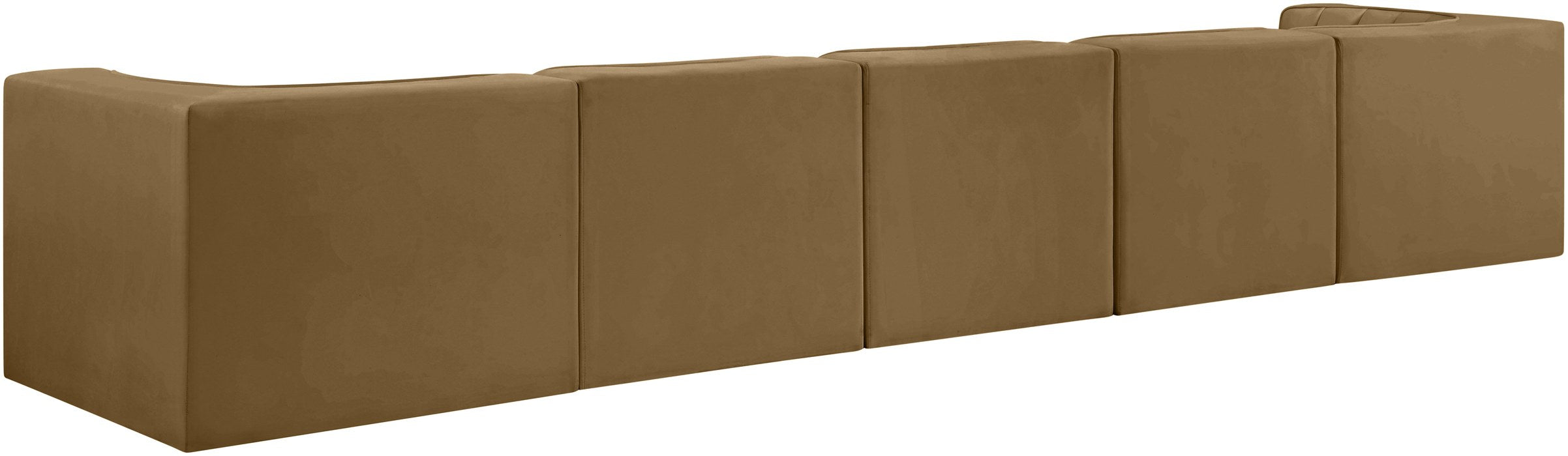 Meridian Furniture - Rummi Saddle Velvet Performance Fabric Upholstered 5pc. Sofa - 660Saddle-S155 - GreatFurnitureDeal