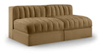 Meridian Furniture - Rummi Saddle Velvet Performance Fabric Upholstered 2pc. Loveseat - 660Saddle-S58 - GreatFurnitureDeal