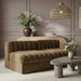 Meridian Furniture - Rummi Saddle Velvet Performance Fabric Upholstered 2pc. Loveseat - 660Saddle-S58 - GreatFurnitureDeal