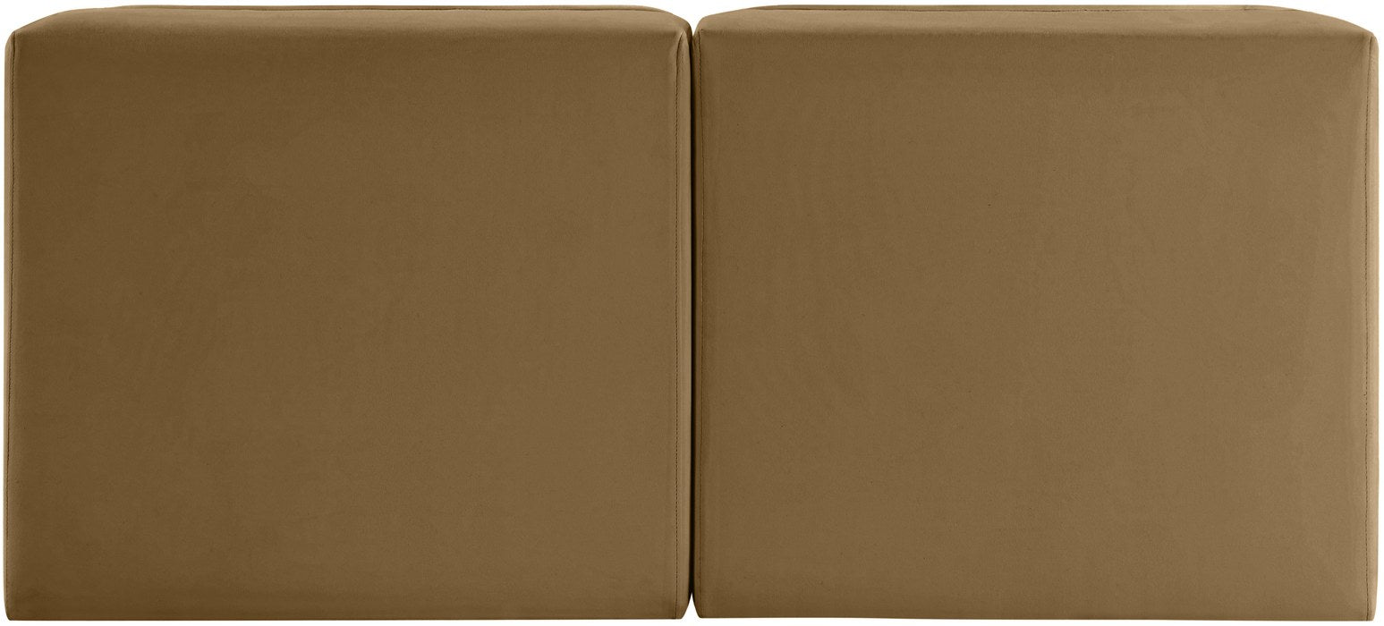 Meridian Furniture - Rummi Saddle Velvet Performance Fabric Upholstered 2pc. Loveseat - 660Saddle-S58 - GreatFurnitureDeal