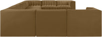 Meridian Furniture - Rummi Saddle Velvet Performance Fabric Upholstered 10pc. Sectional - 660Saddle-Sec10A - GreatFurnitureDeal