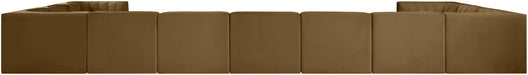 Meridian Furniture - Rummi Saddle Velvet Performance Fabric Upholstered 11pc. Sectional - 660Saddle-Sec11A - GreatFurnitureDeal