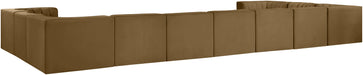 Meridian Furniture - Rummi Saddle Velvet Performance Fabric Upholstered 11pc. Sectional - 660Saddle-Sec11A - GreatFurnitureDeal