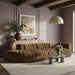Meridian Furniture - Rummi Saddle Velvet Performance Fabric Upholstered 4pc. Sectional - 660Saddle-Sec4D - GreatFurnitureDeal
