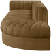 Meridian Furniture - Rummi Saddle Velvet Performance Fabric Upholstered 4pc. Sectional - 660Saddle-Sec4D - GreatFurnitureDeal