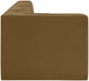 Meridian Furniture - Rummi Saddle Velvet Performance Fabric Upholstered 4pc. Sectional - 660Saddle-Sec4D - GreatFurnitureDeal