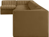 Meridian Furniture - Rummi Saddle Velvet Performance Fabric Upholstered 8pc. Sectional - 660Saddle-Sec8D - GreatFurnitureDeal