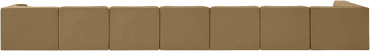 Meridian Furniture - Rummi Saddle Velvet Performance Fabric Upholstered 8pc. Sectional - 660Saddle-Sec8D - GreatFurnitureDeal