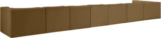 Meridian Furniture - Rummi Saddle Velvet Performance Fabric Upholstered 8pc. Sectional - 660Saddle-Sec8D - GreatFurnitureDeal