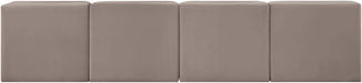 Meridian Furniture - Rummi Taupe Velvet Performance Fabric Upholstered 4pc. Sofa - 660Taupe-S116 - GreatFurnitureDeal