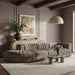 Meridian Furniture - Rummi Taupe Velvet Performance Fabric Upholstered 4pc. Sectional - 660Taupe-Sec4D - GreatFurnitureDeal