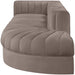 Meridian Furniture - Rummi Taupe Velvet Performance Fabric Upholstered 4pc. Sectional - 660Taupe-Sec4D - GreatFurnitureDeal