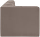 Meridian Furniture - Rummi Taupe Velvet Performance Fabric Upholstered 4pc. Sectional - 660Taupe-Sec4D - GreatFurnitureDeal