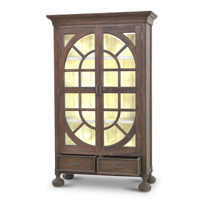 Bramble - Lambeth Glass Cabinet w/ 8 LED - BR-66356 - GreatFurnitureDeal