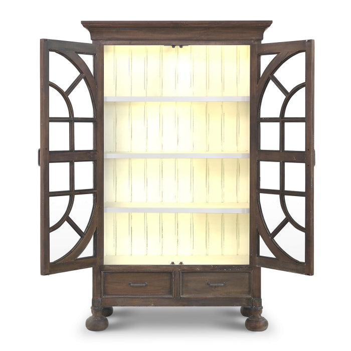 Bramble - Lambeth Glass Cabinet w/ 8 LED - BR-66356 - GreatFurnitureDeal