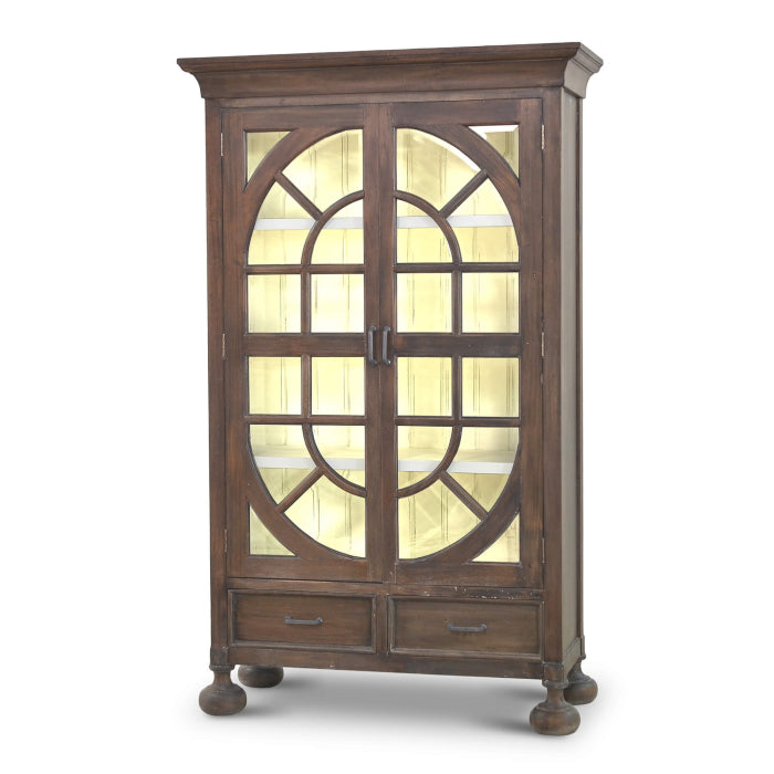 Bramble - Lambeth Glass Cabinet w/ 8 LED - BR-66356 - GreatFurnitureDeal