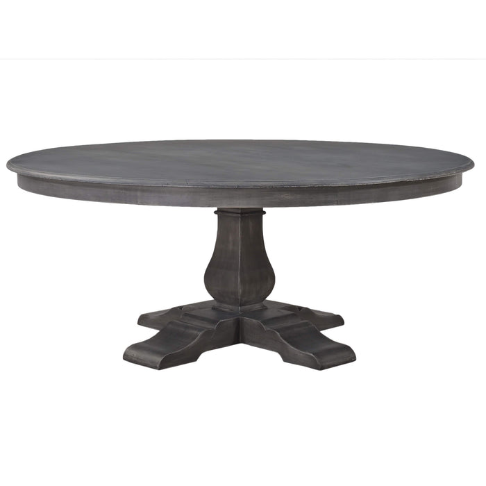 Bramble - Trestle Round Dining Table 72'' w/o Grooves in Grey Stone - US-WS-66434GST-----