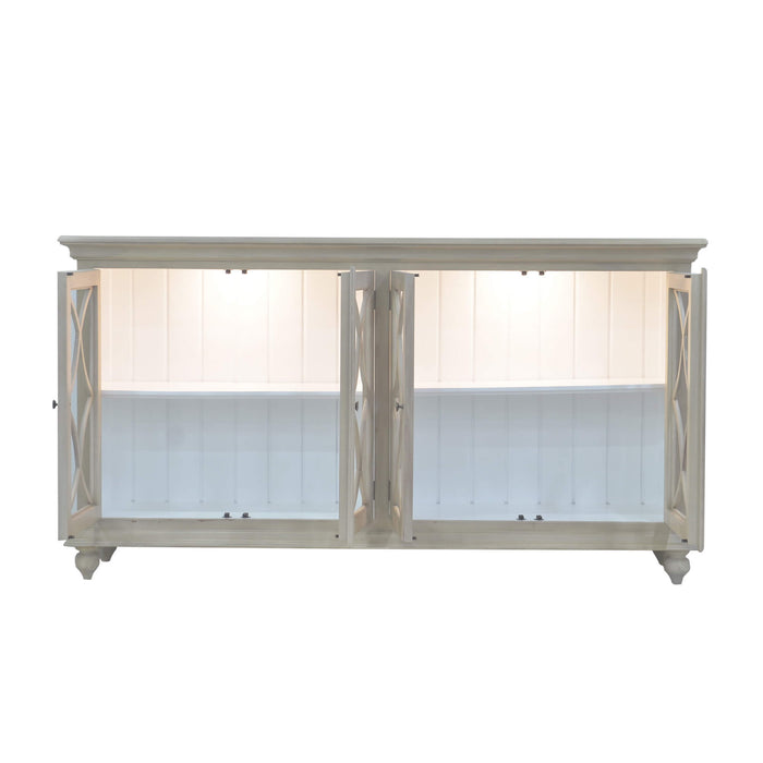 Bramble - Hamilton 4 Door Buffet w/ 2 LED in Sandbar - US-WS-66555SNB-TRW---