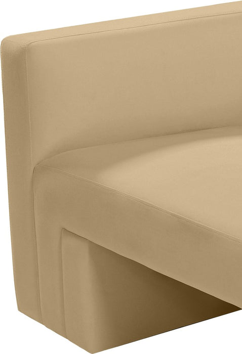 Meridian Furniture - Henson 89.5" Camel Velvet Upholstered Sofa - 665Camel-S - GreatFurnitureDeal