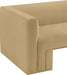 Meridian Furniture - Henson 89.5" Camel Velvet Upholstered Sofa - 665Camel-S - GreatFurnitureDeal
