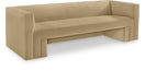 Meridian Furniture - Henson 89.5" Camel Velvet Upholstered Sofa - 665Camel-S - GreatFurnitureDeal