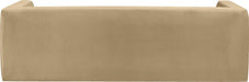 Meridian Furniture - Henson 89.5" Camel Velvet Upholstered Sofa - 665Camel-S - GreatFurnitureDeal