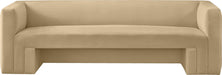 Meridian Furniture - Henson 89.5" Camel Velvet Upholstered Sofa - 665Camel-S - GreatFurnitureDeal