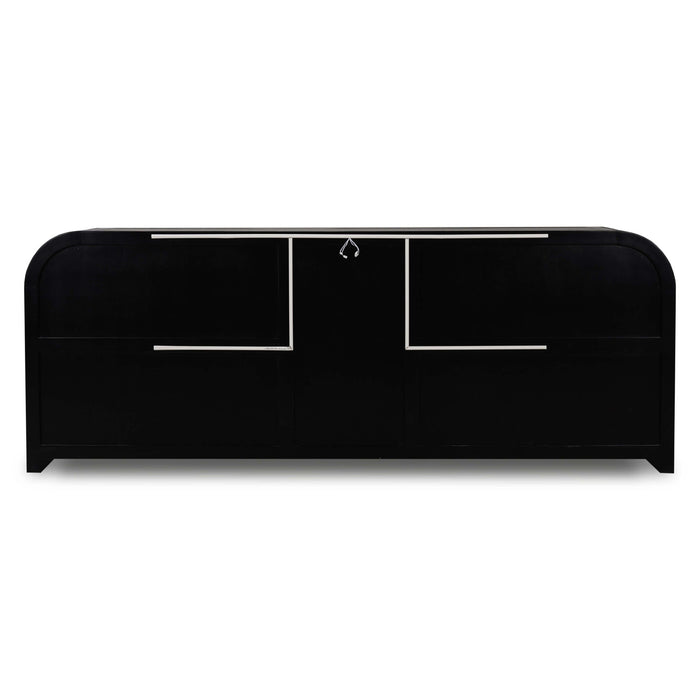 Bramble - Richmond 4 Door Sideboard w/ Glass w/ 2 LED - BR-66624 - GreatFurnitureDeal