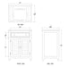 Bramble - Shutter Vanity w/o Marble Top & Sink - BR-66691 - GreatFurnitureDeal