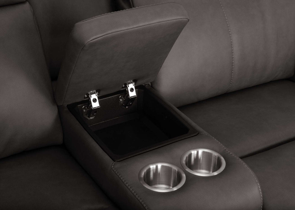 Franklin Furniture - 667 Winston Power Reclining Sofa Dual Seat AIR MASSAGE w/Integrated USB-A/C in Detroit Smoke - 66747-62