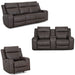Franklin Furniture - 667 Winston 3 Piece Power Reclining Sofa Set Dual Seat AIR MASSAGE in Detroit Smoke - 66747-62-66735-62-6567-30 - GreatFurnitureDeal