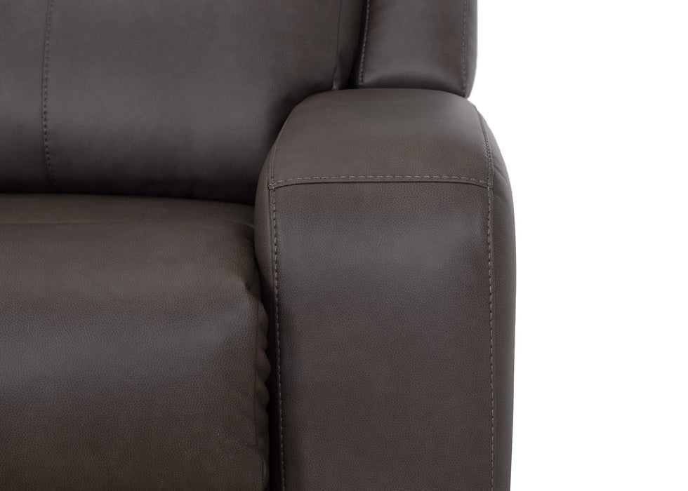 Franklin Furniture - 667 Winston Power Reclining Console Loveseat Dual Seat AIR MASSAGE w/Integrated USB-A/C in Detroit Smoke - 66735-62