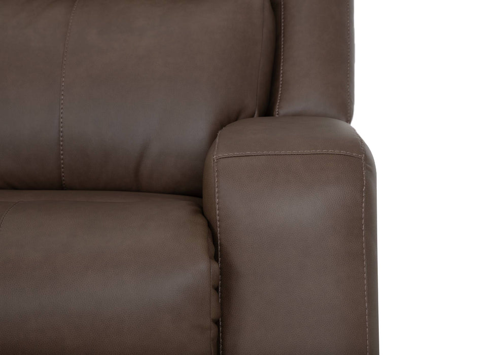 Franklin Furniture - 667 Winston Power Reclining Sofa w/ Power Headrest, Drop Down Table, Cupholders & USB in Detroit Taupe - 66747-TAUPE
