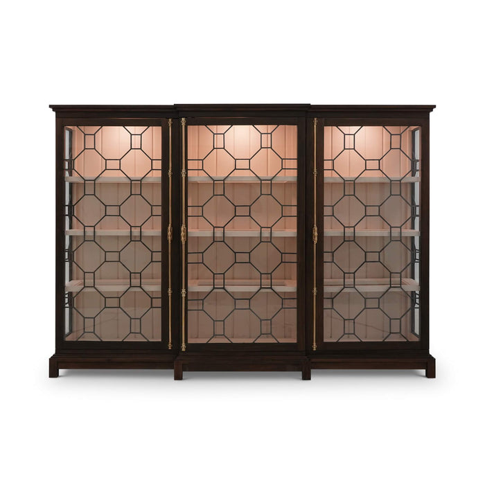 Bramble - Ceylon 3 Door Display Cabinet w/ LED - BR-66780 - GreatFurnitureDeal