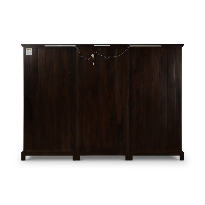 Bramble - Ceylon 3 Door Display Cabinet w/ LED - BR-66780 - GreatFurnitureDeal