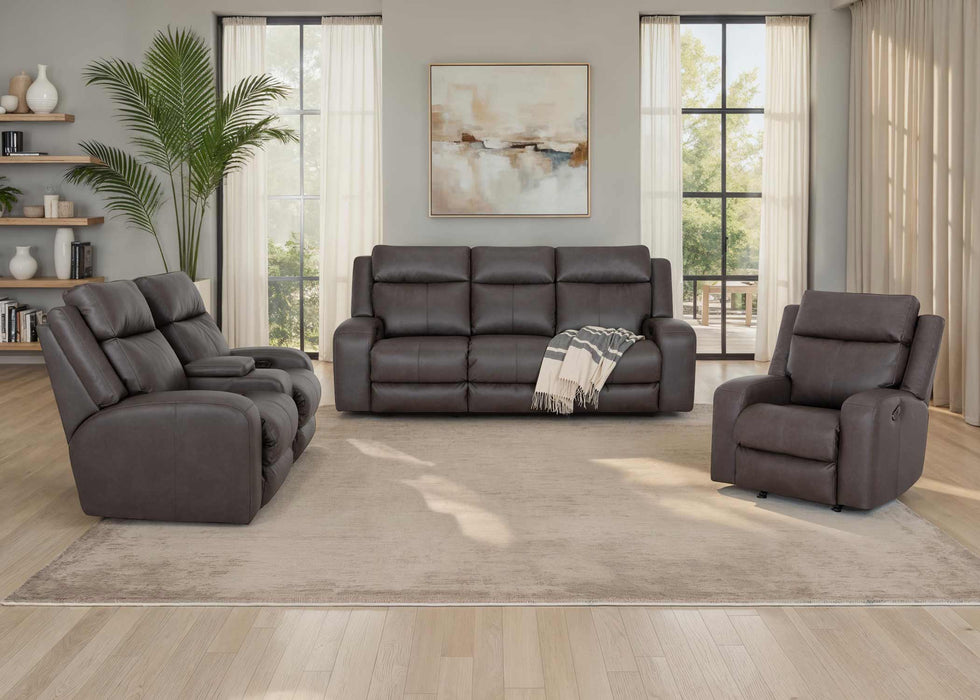 Franklin Furniture - 667 Winston Power Reclining Sofa Dual Seat AIR MASSAGE w/Integrated USB-A/C in Detroit Smoke - 66747-62
