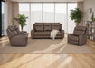 Franklin Furniture - 667 Winston 2 Piece Power Reclining Sofa Set Dual Seat AIR MASSAGE in Detroit Taupe - 66747-62-66735-62-TAUPE - GreatFurnitureDeal