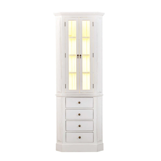 Bramble - Jefferson Corner Cabinet w/ 4 LED - BR-66825 - GreatFurnitureDeal
