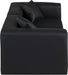 Meridian Furniture - Cube 72" Black Vegan Leather Upholstered 2pc. Sofa - 668Black-S72B - GreatFurnitureDeal