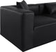 Meridian Furniture - Cube 72" Black Vegan Leather Upholstered 2pc. Sofa - 668Black-S72B - GreatFurnitureDeal
