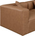 Meridian Furniture - Cube 144" Brown Vegan Leather Upholstered 7pc. Sectional - 668Brown-Sec7A - GreatFurnitureDeal