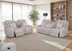 Franklin Furniture - 668 Logan 3 Piece Power Reclining Sofa Set in Dolby Storm - 66847-62-66835-62-6568-30-STORM - GreatFurnitureDeal