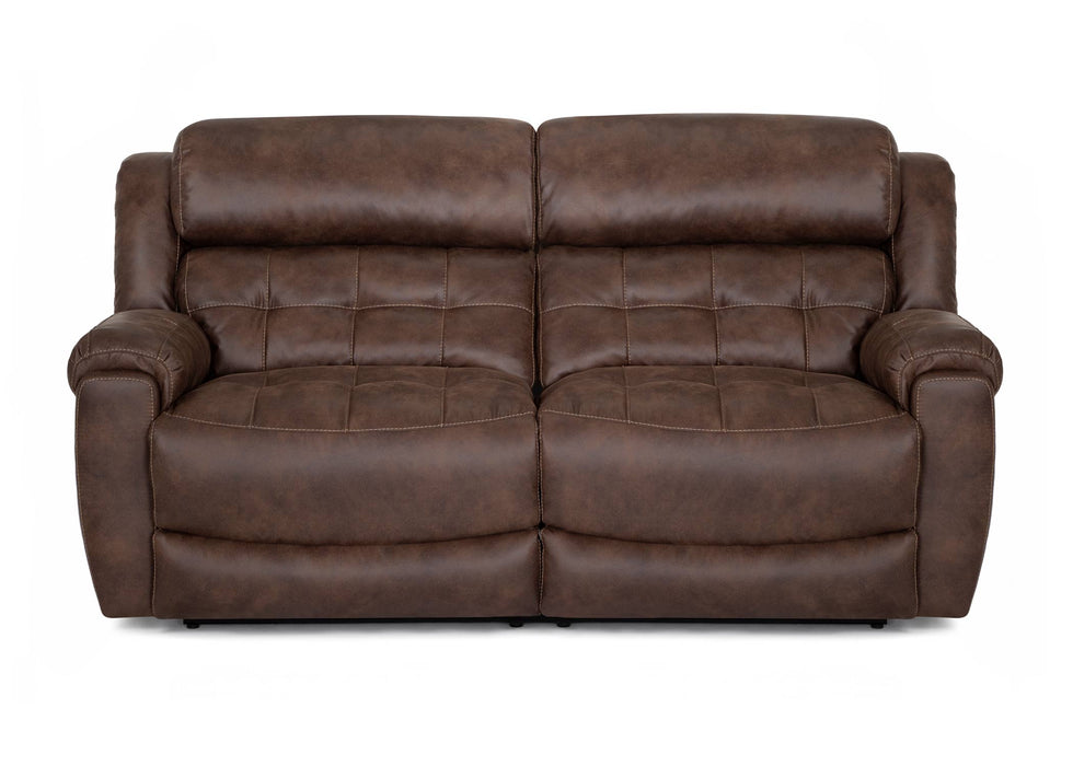 Franklin Furniture - Corwin Dual Seat Power Reclining Sofa w/ Integrated USB Port in Cash Tobacco - 67143-83-TOBACCO - GreatFurnitureDeal