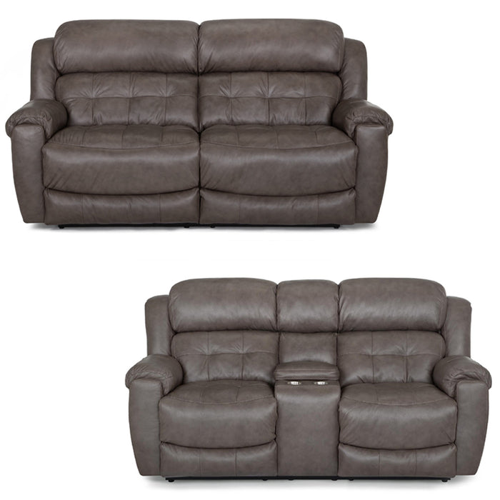 Franklin Furniture - 671 Corwin 2 Piece Reclining Sofa Set in Dakota Grey - 67143-134-GREY - GreatFurnitureDeal