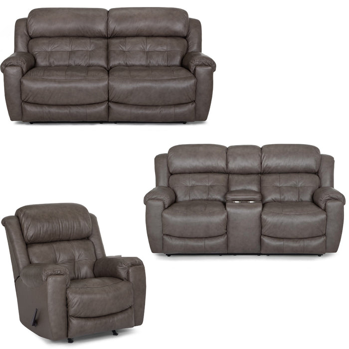 Franklin Furniture - 671 Corwin 3 Piece Power Reclining Sofa Set in Dakota Grey - 67143-83-GREY-3SET - GreatFurnitureDeal
